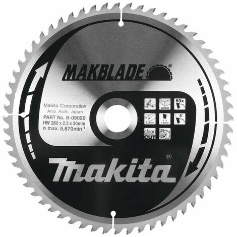 Makita B-09020 260mm x 30mm 60T Mitre Saw Blade