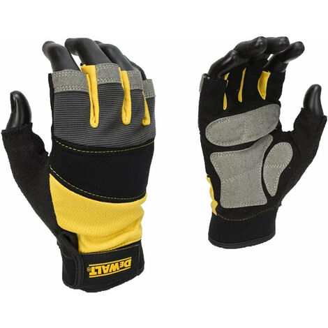 DeWALT DPG213L EU Performance Half Finger Work Gloves Black Large