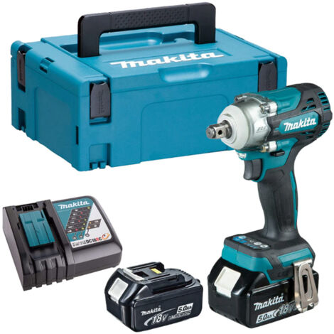 Makita DTW300RTJ 18V LXT Cordless 1/2" Impact Wrench - 2 x 5Ah Batteries, Charger & Makpac 2 Case (1/5)