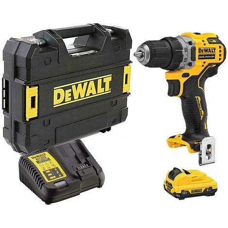 DeWALT DCD701D1 Cordless 12V XR Brushless Sub Compact Drill Driver Set With 2Ah Battery, Charger And Carry Case
