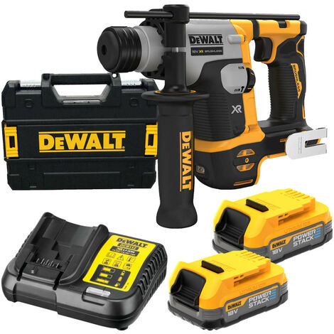 DeWALT DCH172E2T 18V XR Cordless Brushless Ultra Compact SDS+ Rotary Hammer Drill With 2 Powerstack Batts, Charger In Case (1/4)