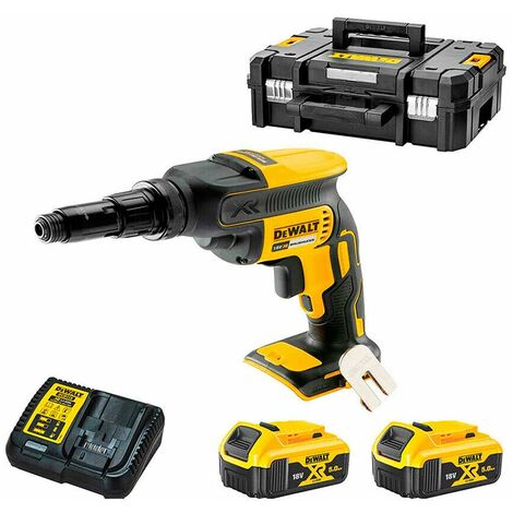 DeWALT DCF622P2 Cordless 18V Brushless Self Drilling TEK Screwdriver With 2x5.0Ah Batts, Charger And Case