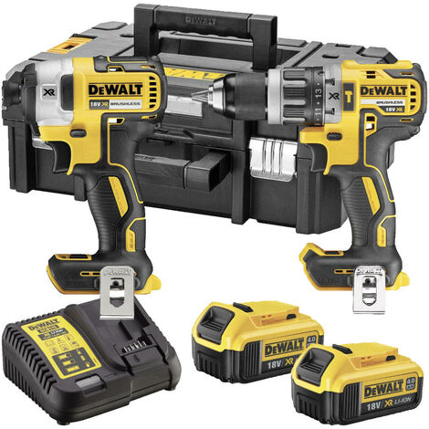 DeWALT DCK266M2T 18V Brushless Hammer Drill And Impact Driver Kit With 2 x 4.0Ah