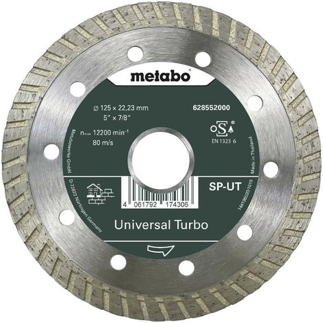 Metabo 628552000 Diamond Disc Cut Off Wheel SP-UT, 125 x 22.23 mm