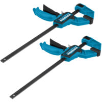 Gross 20702 plastic body 12inch/300mm pistol type Quick-Grip Bar Clamp with ratcheting mechanism - Twin Pack