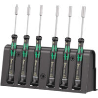 Wera 05118158001 - 2069/6 Electronics screwdriver set + rack, 6-piece (2-5mm)