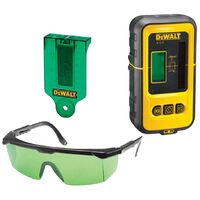 DeWalt Green DE0714G Protective Glasses, DE0730G Target Card And DE0892G Detector