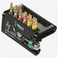 WERA 057416 PZ PH SL Bit-Check 7 Diamond Bit-Torsion Mixed Set Of 7