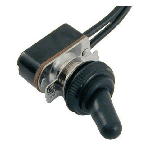 Interrupteur à levier étanche 15A 12V ON-OFF – Longueur fût 12mm – Connexion 2 câbles pré-dénudés 15cm – Pour environnements exigeants – Euromarine