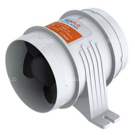 Ventilateur de cale 12V – Débit d'air 235 cfm – Faible consommation 4A – Boîtier résistant à la corrosion – Installation facile – Seaflo