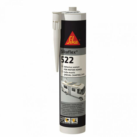 Sika – Mastic-colle élastique 300 ml – Faible émission – Exempt d’isocyanate et solvants – Pour collage panneaux solaires et matériaux variés