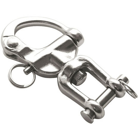 Huamengyuan Mousqueton Pivotant Inox 316 – 87 Mm, Manille à Dégagement Rapide, Pour Drisse, Kayak, Camping, Voile