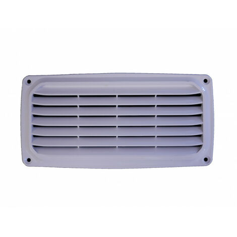 Grille d'aération plastique rectangulaire blanc - NUOVA RADE - 200 x 100 mm (1/2)