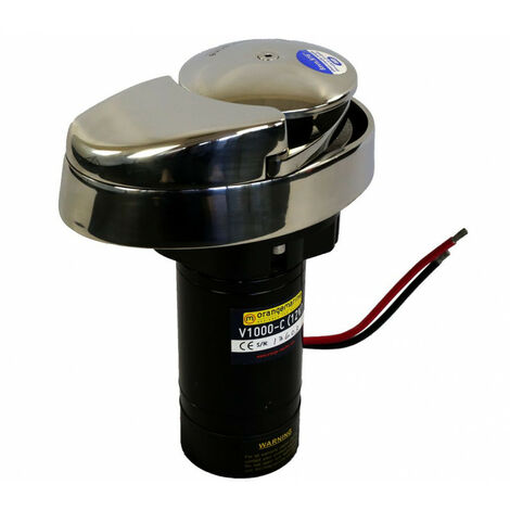 Guindeau électrique 1000w 12V - alu - 8mm DIN/ISO vertical sans poupée - ORANGEMARINE -