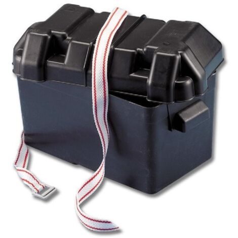 Bac de rangement pour batterie 110 Ah – Polypropylène rigide – Dimensions 430 x 230 x H270 mm – Étanche pour stockage sécurisé – Trem