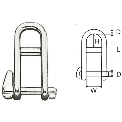 Manille inox auto/bar - ORANGEMARINE - 6 mm