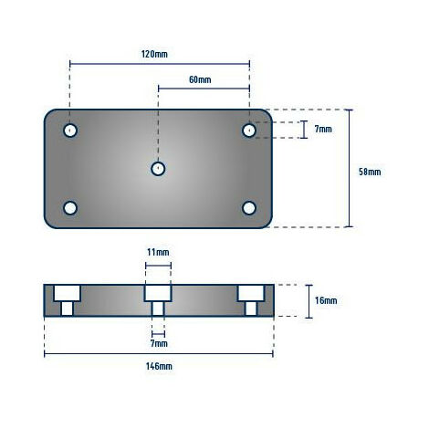 Anode Plaque à visser - ORANGEMARINE - 155 x 65 x 15 mm