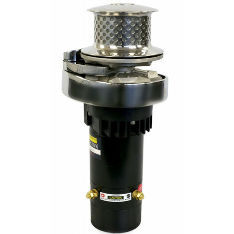 Guindeau électrique 1000w 12V - alu - 8mm DIN/ISO vertical avec poupée - ORANGEMARINE -
