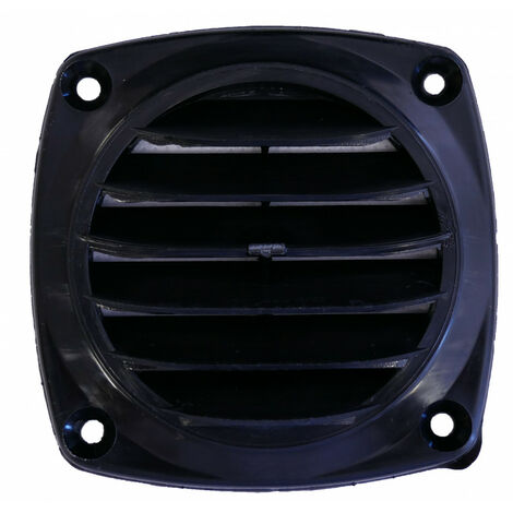 Grille d'aération ronde noir - NUOVA RADE - diam 85 mm (1/2)