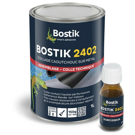 Bostik – Colle néoprène haute performance 2402 – 1 l pour caoutchouc sur métal – Adhérence forte et résistance à la température