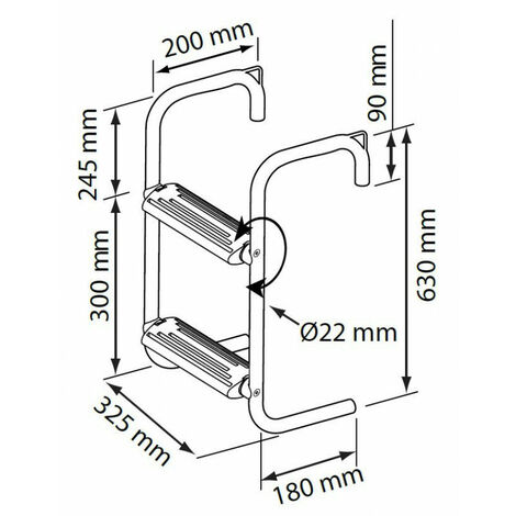Echelle De Bain - Marches En Teck