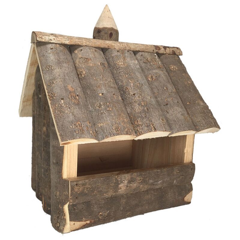 Bluebird Nichoir 2 en 1 pour l'extérieur – Mangeoire à oiseaux en bois de cèdre pour extérieur – Matériel en acier inoxydable – 2 tailles de trou
