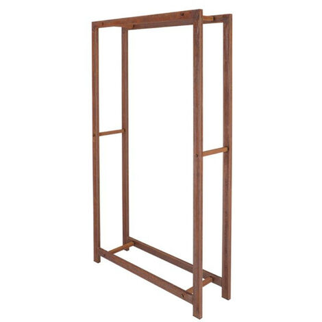 Range bois en fer - Rouillé - L 75,5 x P 23,5 x H 148 cm - Livraison gratuite (1/4)