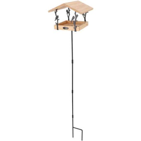 Esschert Design – Mangeoire sur pied en bois 131cm – Bois de pin 100 % FSC – Pour oiseaux – Design élégant pour extérieur (1/6)