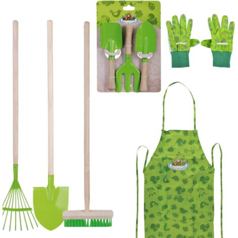 Kit 6 outils Jardinier Enfants avec gants et tablier