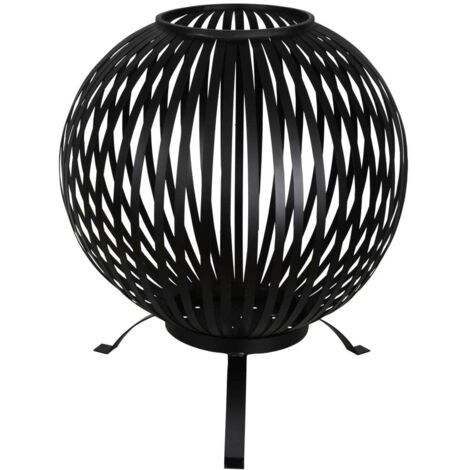 Balle à feu Bandes Noir Acier au carbone FF400 Esschert Design (1/5)