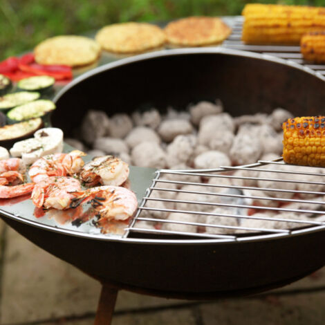Grille avec plancha pour BBQ 62 x 62 cm