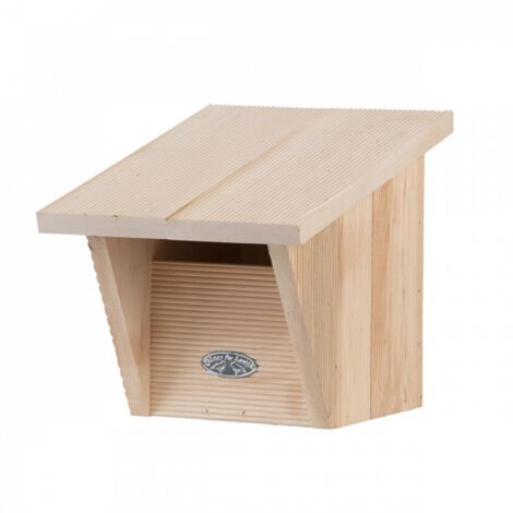 Esschert Design – Nichoir rouge gorge en bois naturel – Fixation murale – Protection contre l'urbanisation – Pour oiseaux en milieu urbain