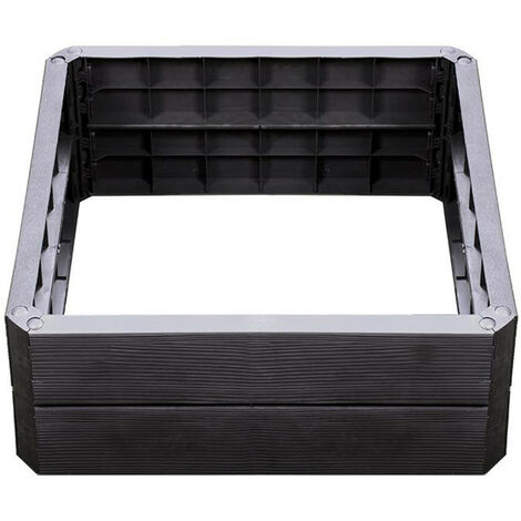 Garantia – Carré potager sur pied 60x80 cm – Hauteur modulable 25 cm – Montage rapide sans outils – Esthétique imitation bois