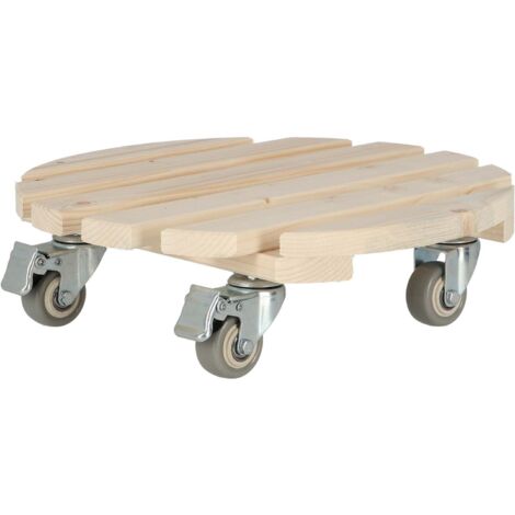 Support de plantes rond - 37,9 x 38,5 x 10,9 cm - Beige - Livraison gratuite (1/4)