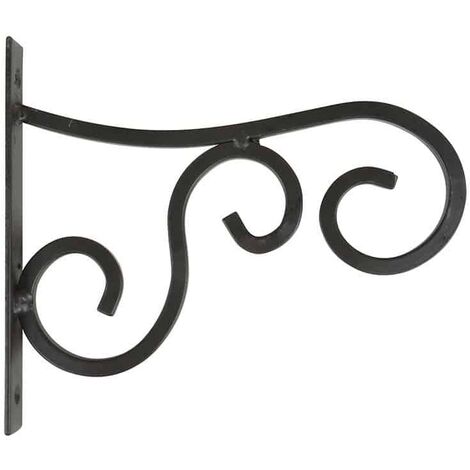 Ac-Deco – Crochet de suspension en métal pour panier 25 cm – Dimensions L 21 x l 2,6 x H 18,3 cm – Couleur noir – Usage décoratif et pratique (1/3)