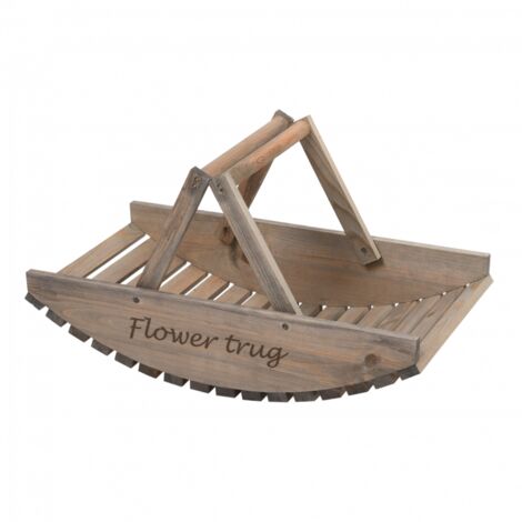 Panier cueillette de fleurs - L 28,1 x l 52,8 x H 12,2 cm - Marron - Livraison gratuite (1/3)