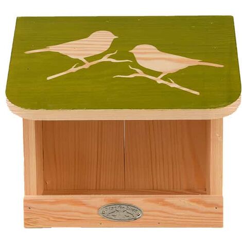 Mangeoire murale pochoir - L 15,4 x l 23 x H 20,1 cm - Beige - Livraison gratuite (1/5)