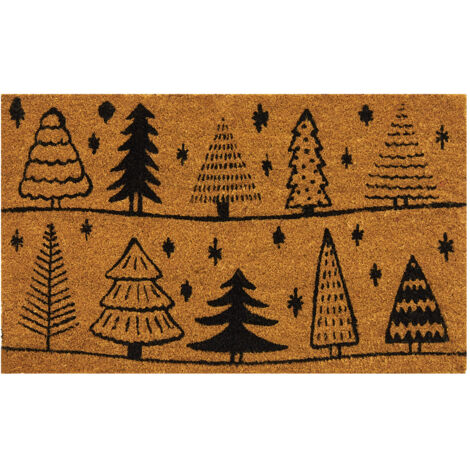 Paillasson coco intérieur extérieur 75 x 45 cm Rangées de sapins (1/4)