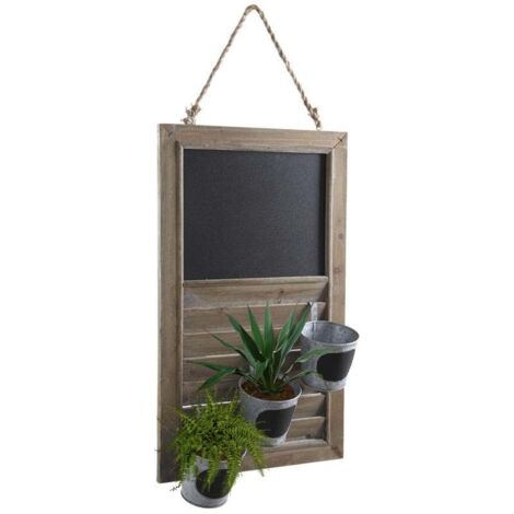 Jardinière en bois avec tableau noir (1/3)