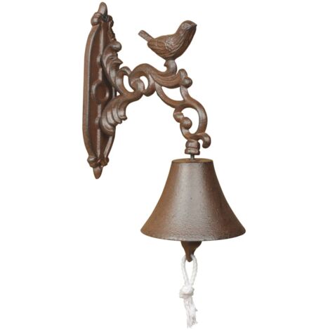 Cloche oiseau - L 19,3 x l 10,6 x H 24 cm - Fonte - Livraison gratuite (1/5)