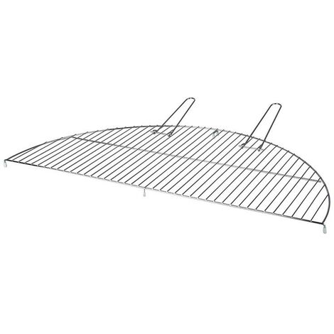 Ac-Deco – Grille de barbecue semi-circulaire en acier au carbone 82,5 cm – Pour brasero 80 cm – Deux poignées rabattables – Cuisson viandes et légumes (1/4)