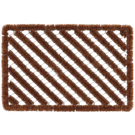 Paillasson spirale - fils de fer avec coco - L 40 x l 60 x H 3 cm - Livraison gratuite (1/4)