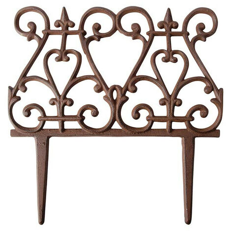Ac-Deco – Bordure de jardin en fonte victorienne cuivrée – Dimensions 26,6 x 27,5 cm – Résistante aux intempéries – Installation facile (1/3)