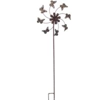 Déco de jardin Papillons à vent 140cm en métal