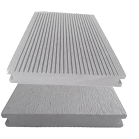 Lame terrasse PLEINE gris. Qualité PRO - lame bois composite réversible