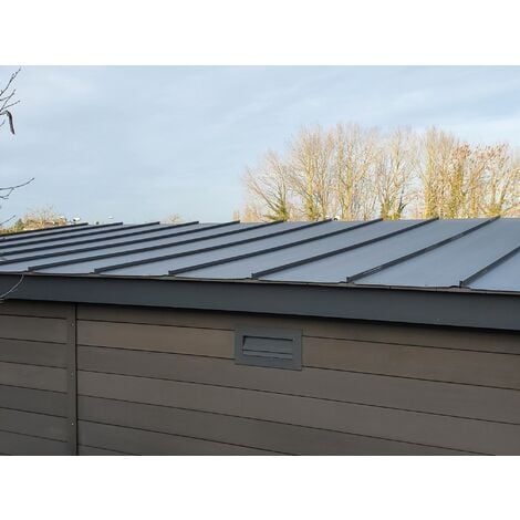 Toiture bac acier pour abri composite 18,5m² Toit Plat Green Outside