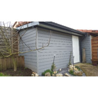 Green Outside – Lame de bardage composite 2.60m – Coloris gris – Dimensions 2600x156x21mm – Résistante aux UV et aux insectes – Sans entretien