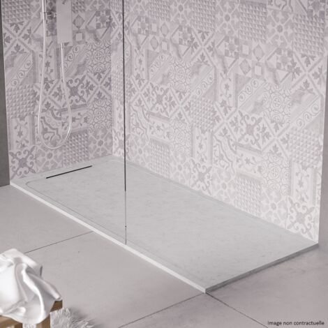 Receveur De Douche Idralite – 70x140 Cm, Blanc, En Résine Acrylique