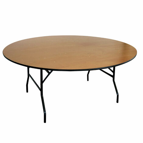 Mesa redonda plegable de madera para 10 personas, de 170 cm
