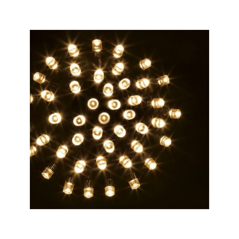 Guirlande lumineuse Solaire 5 m Blanc froid 50 LED - Décoration lumineuse -  Eminza